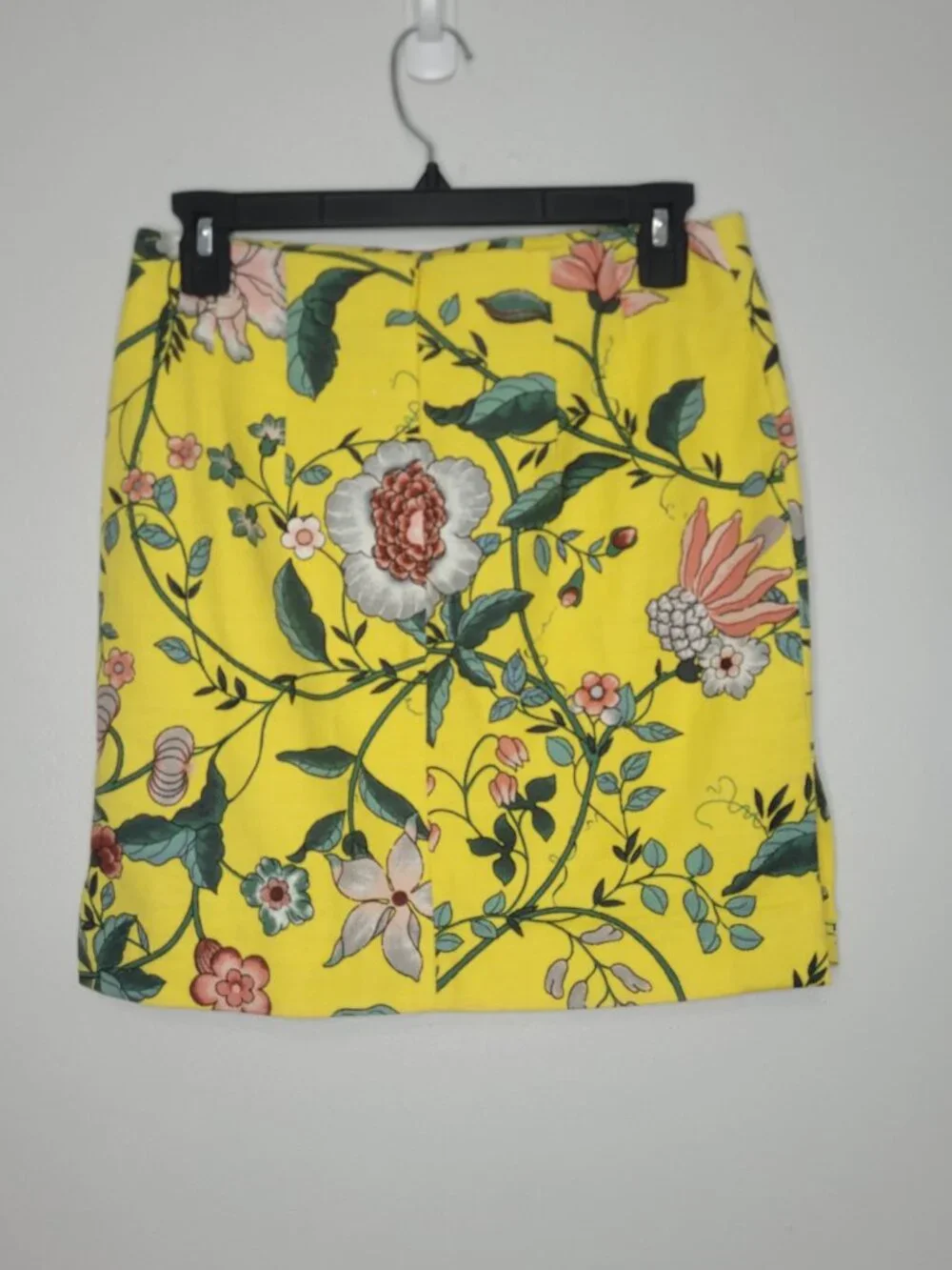 Loft Outlet yellow green flower print whimsy short bright garden party skirt 2